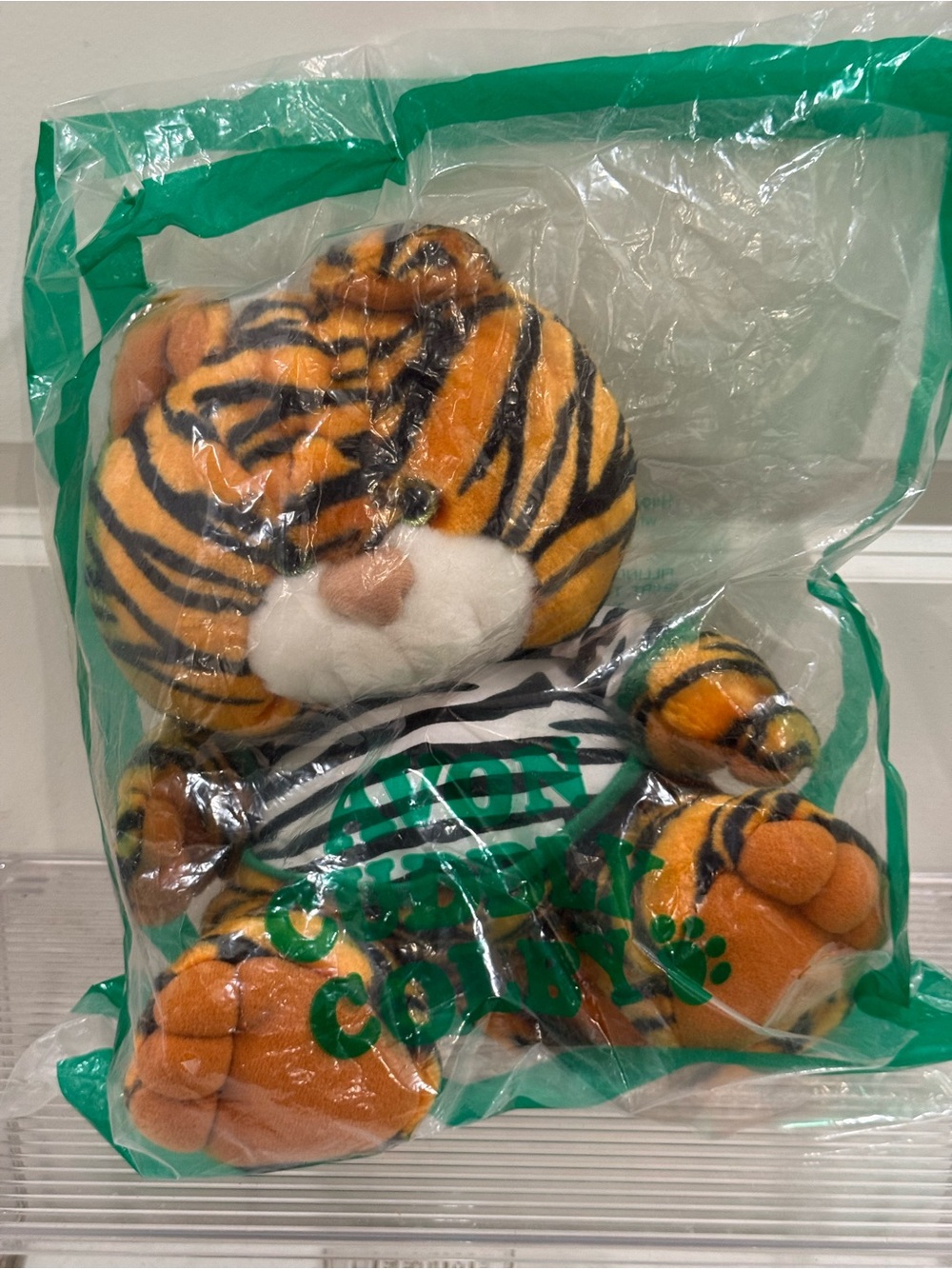 Vintage Avon Cuddly Colby Stuffed Tiger Plush ~ NIP